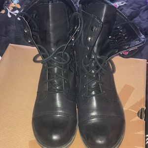 SIZE 9 Black Combat BOOTS